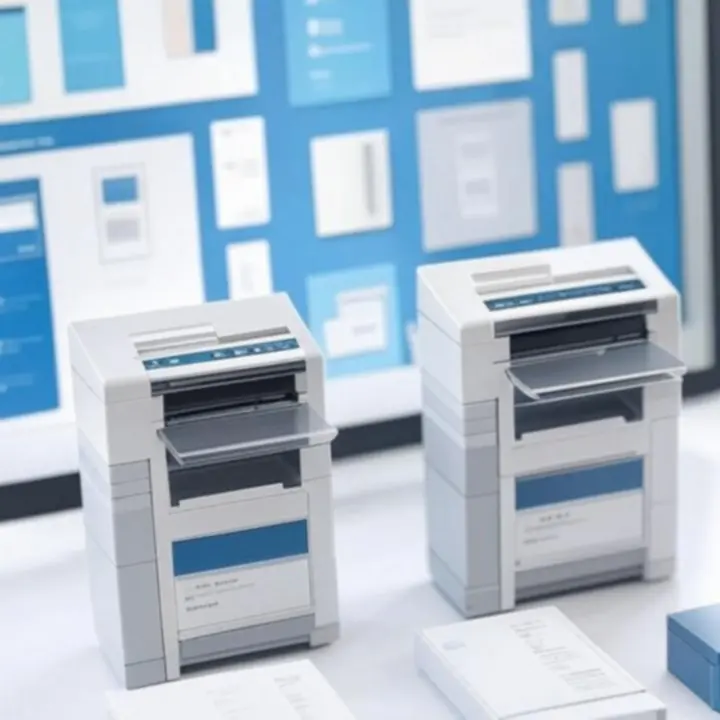 Bevestigingsoverzicht met productafbeeldingen van kantoorartikelen