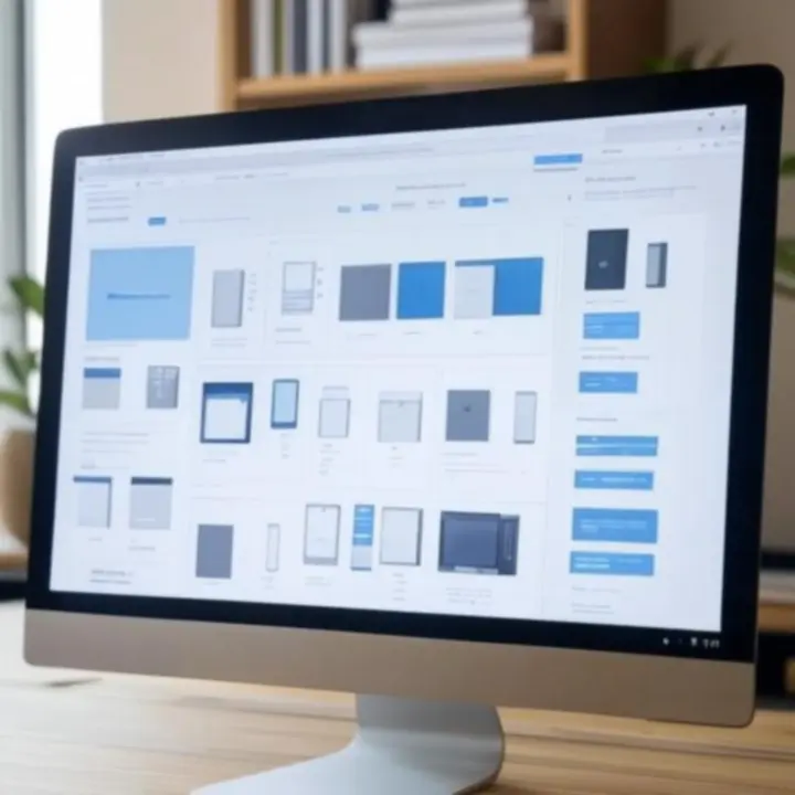 Modern productoverzicht van kantoorartikelen met filters voor zakelijke gebruikers.