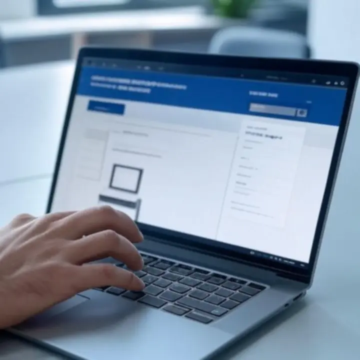 Illustratie van het bestel- en leveringsproces van kantoorpapier